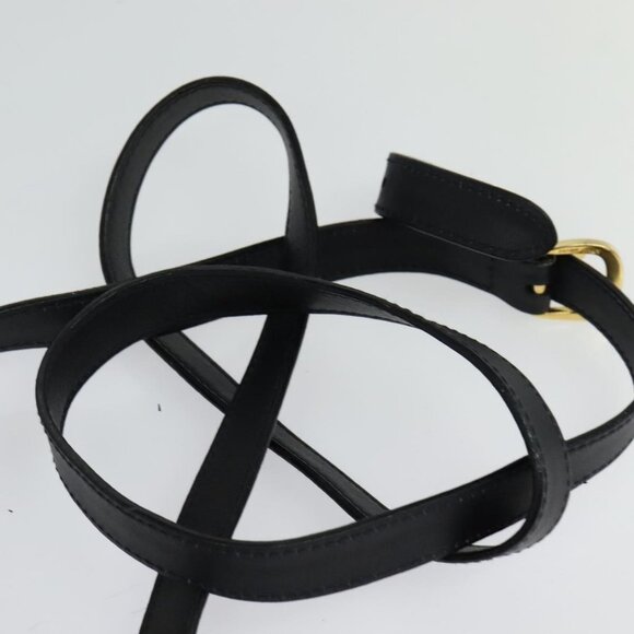 Authentic Salvatore Ferragamo Shoulder Bag Leather Navy Gold - Picture 2 of 16